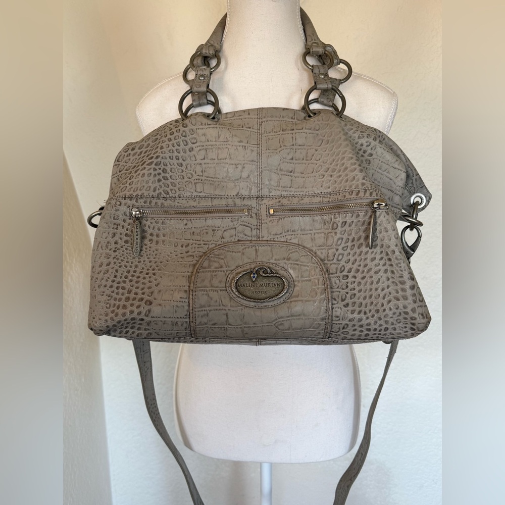 Malini Murjani Exotic Luxury Designer Genuine Leather/Crocodile Bag